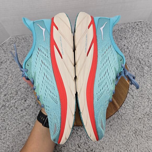 Hoka One One Womens Clifton 8 Aquarella Eggshell Blue Gym Running Shoe W9.5 B - Picture 8 of 13
